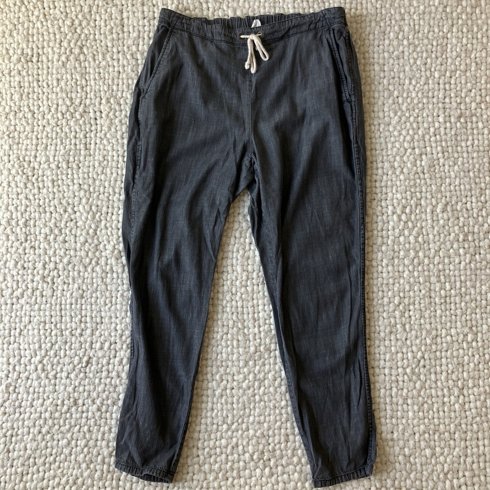 EILEEN FISHER The Fisher Project Gray Drawstring Tencel Blend Pants Sz MED $218